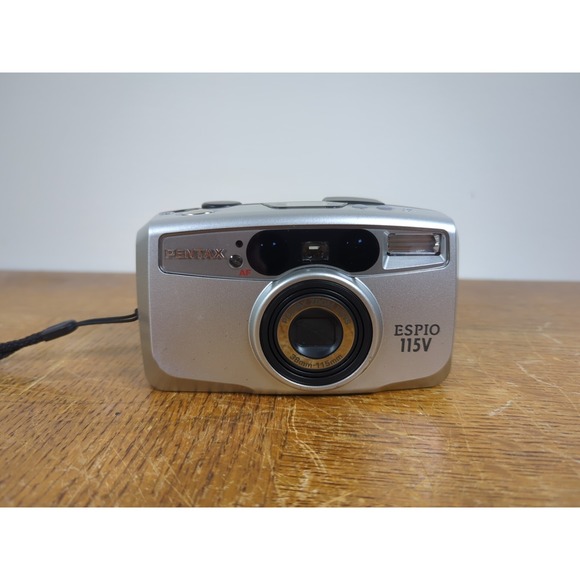 Pentax - Espio 115V - Silver 38mm-115mm Point & Shoot 35mm Film Camera - Tested - Picture 2 of 9